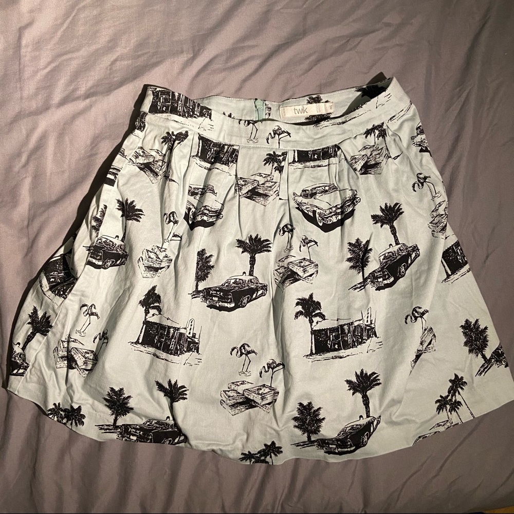 Palm trees summer skirt Trendy Fashion Comfy